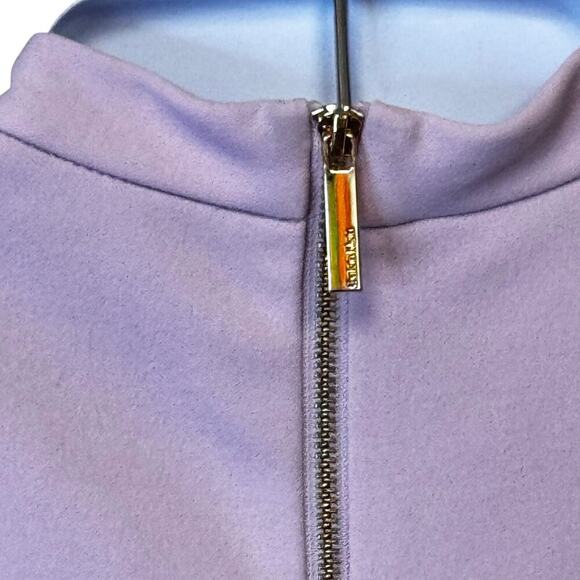 New Calvin Klein Bow-Neck Sheath Dress Cherry Blossom Stretchy Scuba Crepe Sz 6 - Picture 8 of 11